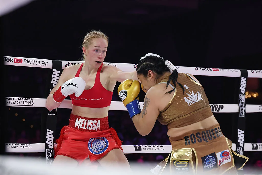 Melissa Mortensen Survives Knockdown, Wins WBA Title by Split Decision